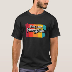 Sweet Zuhause Pennsylvania Retro 70er Us Staat Art T-Shirt