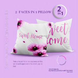 Sweet Zuhause Pink Blüte 2 in 1 benutzerdefinierte Kissen