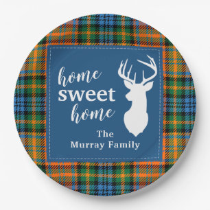 Sweet Zuhause Tartan Clan Murray Personalisiert Ka Pappteller