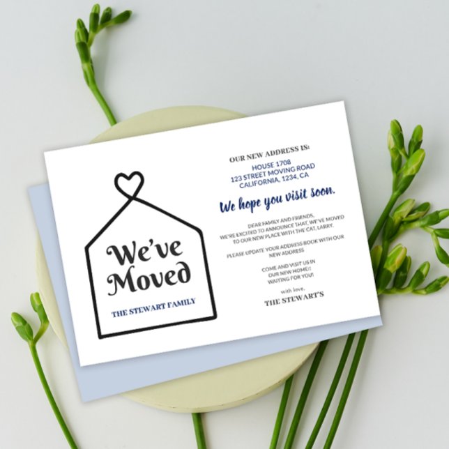 Sweet Zuhause Wir haben die Ankündigung einer neue (Sweet Home We've Moved New Address Announcement)