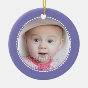 SweetBabyCarrots Babys Erste Weihnacht Lila Keramikornament