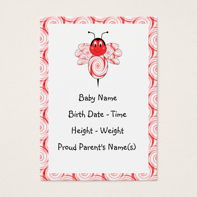 SweetBee Bumble Bee Birth Ankündigung (Vorderseite)