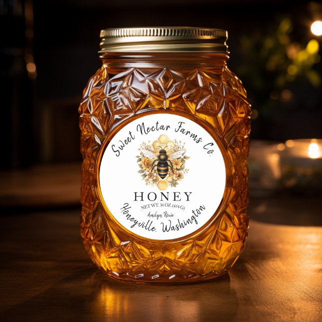 Sweeten Your Brand: Honey Stickers for Jars (Von Creator hochgeladen)