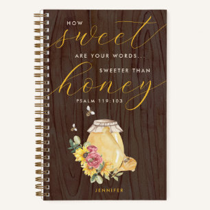 Sweeter als Honey Psalm 119 Scripture Journal Notizbuch
