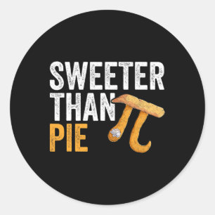 Sweeter als Pie Math Geek Teacher 3,14 Pi Tag Runder Aufkleber