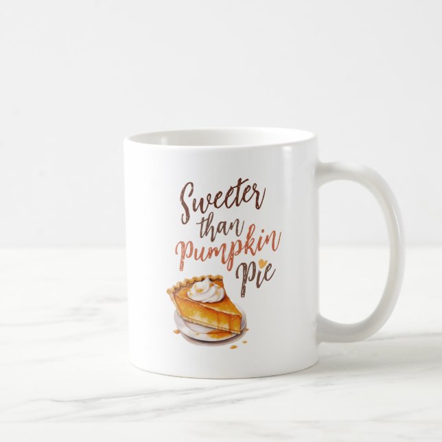 Sweeter als Pumpkin Pie - Fall Pumpkin Gewürzkuche Kaffeetasse (Rechts)