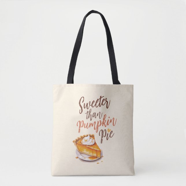 Sweeter als Pumpkin Pie - Fall Pumpkin Gewürzkuche Tasche (Vorderseite)