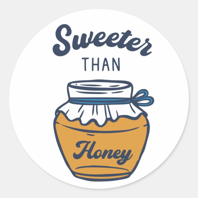 Sweeter Than Honey Runder Aufkleber (Vorderseite)