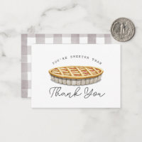 Sweeter than Pie Baby Shower Thank You