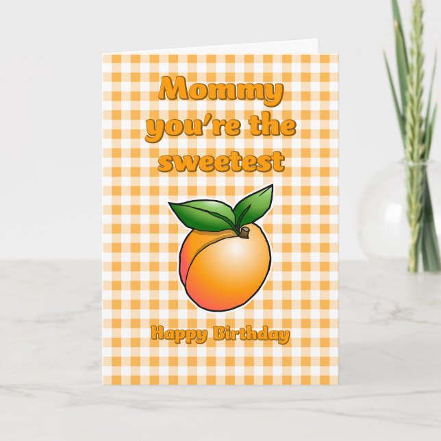 Sweetest Apricot Geburtstagskarte Karte (Vorderseite)