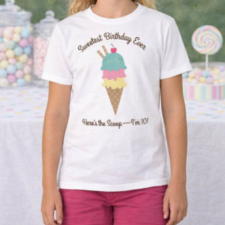 Sweetest Birthday Ever Ice Cream Social T-Shirt