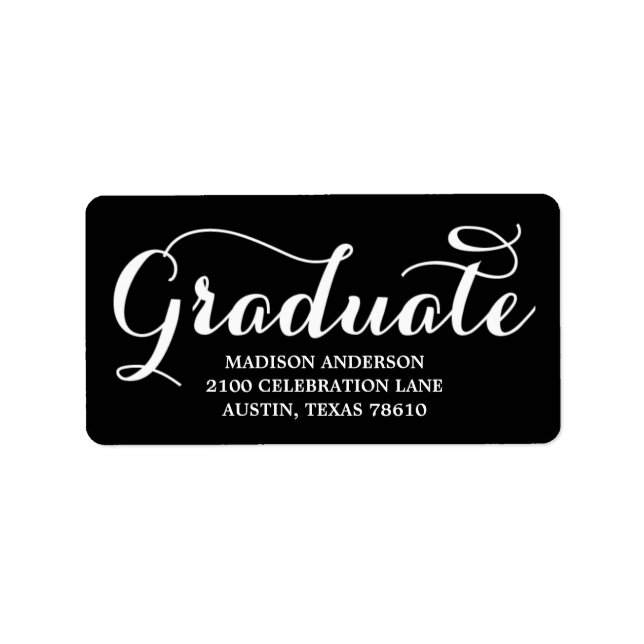 Sweetest Grad | Abschluss-Adresskennzeichnung Adressaufkleber (Vorne)