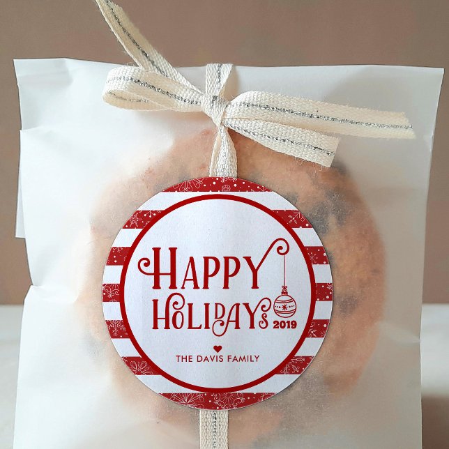 Sweetest Happy Holidays | ZollWeihnachtsWeihnachte Runder Aufkleber (Von Creator hochgeladen)