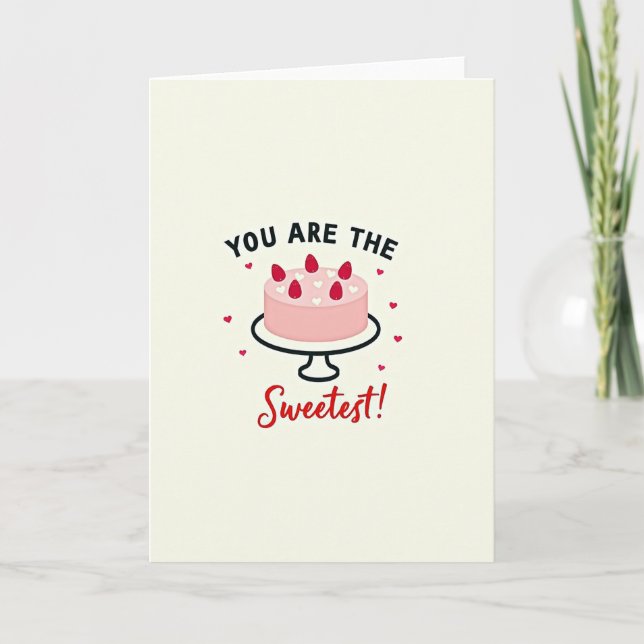Sweetest Hearts Cake Card Karte (Vorderseite)
