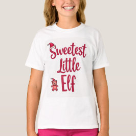 Sweetest Little Elf Christmas Shirt: T-Shirt