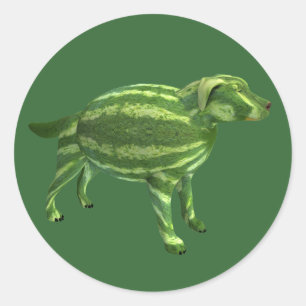 Sweetest Melon Dog Runder Aufkleber