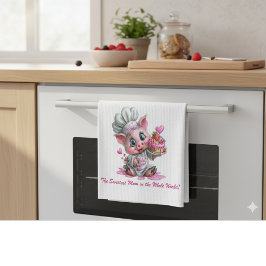 Sweetest Mom Pig Chef Kitchen Towel Geschirrtuch