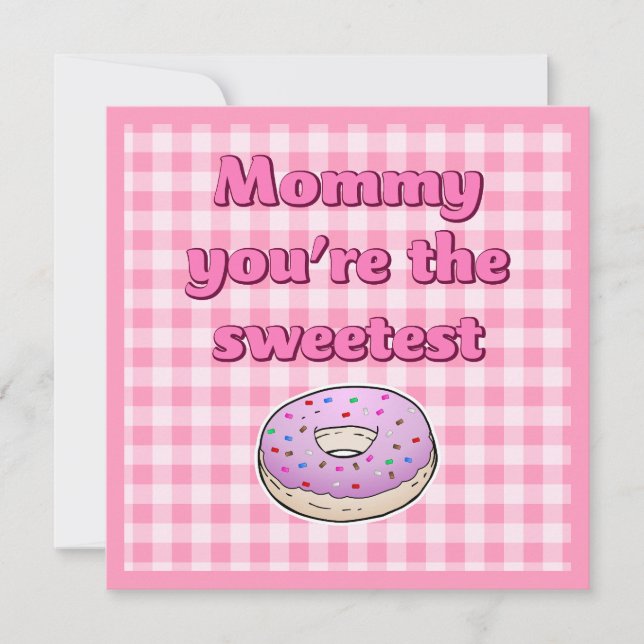 Sweetest Pink Donut Karte (Vorderseite)