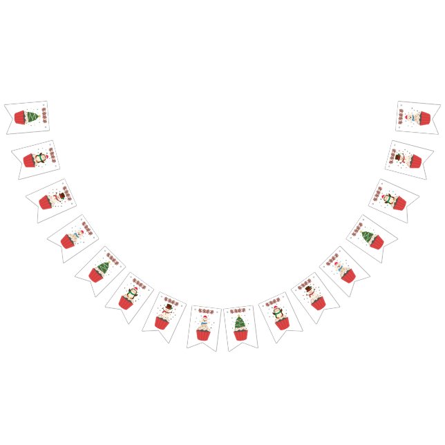 Sweetest Season Christmas Cupcake Bunting Wimpelkette (Alle)