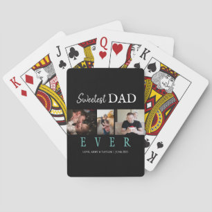 SWEETEST VATER JE CUSTOM 3 FOTOS SPIELKARTEN
