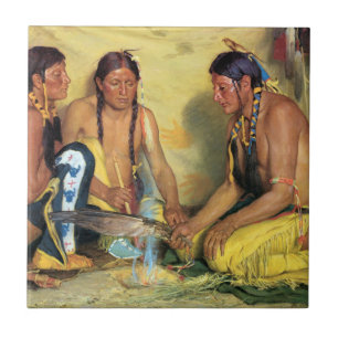 Sweetgrass-Medizin herstellen, Blackfeet-Zeremonie Fliese