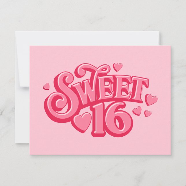 Sweetheart 16 Custom Einladung (Vorderseite)