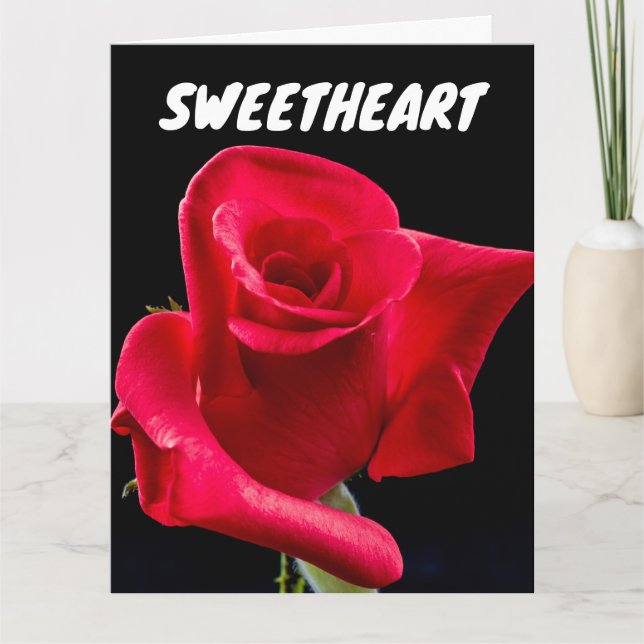 SWEETHEART ANNIVERSAIRE ROSE ROSE CARTES DE SALUT (Devant)