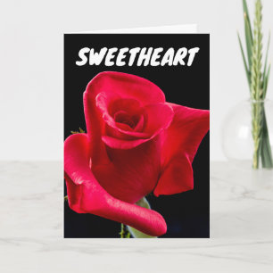 SWEETHEART ANNIVERSAIRE ROSE ROSE CARTES DE SALUT