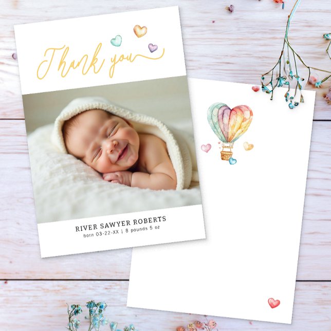 Sweetheart Baby Dusche Foto Danke Karte (Sweetheart Baby Shower Photo Thank You Card)