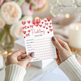 Sweetheart Baby Shower Predictions Card Einladung