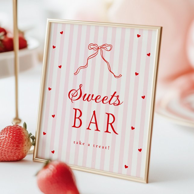 Sweetheart Baby Shower Sweets Sign Poster (Von Creator hochgeladen)