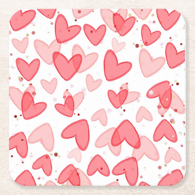 Sweetheart Baby Shower Valentine  Rechteckiger Pappuntersetzer (Vorderseite)