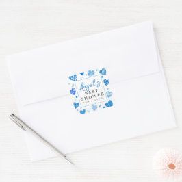 Sweetheart | Babydusche Quadratischer Aufkleber