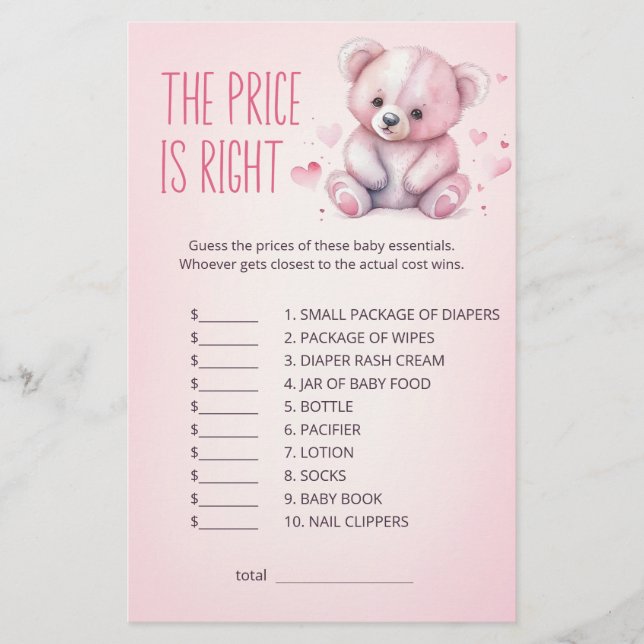 Sweetheart Bär Baby Dusche Preis ist das richtige  (Vorderseite)