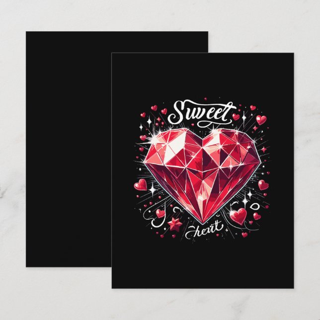 Sweetheart Begleitkarte (Vorne/Hinten)