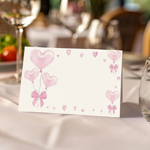 Sweetheart Birthday Party Food Zelt Platzkarte
