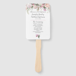 Sweetheart Blush Pink Roses Grüne Hochzeit Fächer