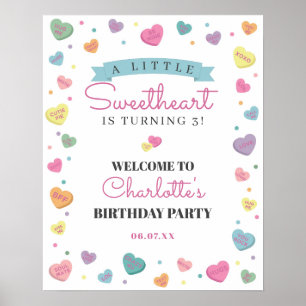 Sweetheart Candy Affiche de bienvenue d'anniversai