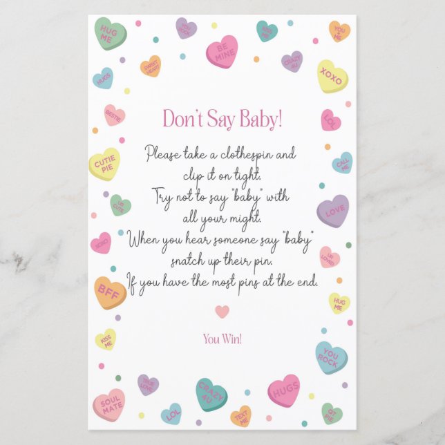 Sweetheart Candy Dont Say Baby Shooting Game (Vorderseite)
