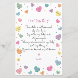 Sweetheart Candy Dont Say Baby Shooting Game