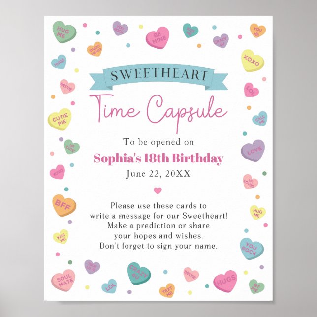 Sweetheart Candy Ratschläge Uhrzeit Kapseluntersch Poster (Vorne)