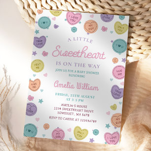 Sweetheart Candy Valentine Baby Dusche Einladung