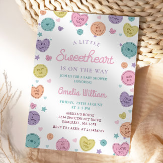 Sweetheart Candy Valentine Baby Dusche Einladung