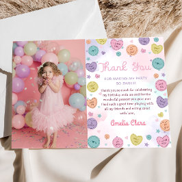 Sweetheart Candy Valentine Birthday Foto Dankeskarte