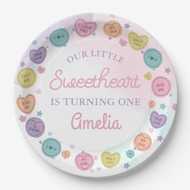 Sweetheart Candy Valentine Birthday Paper Teller (Vorderseite)