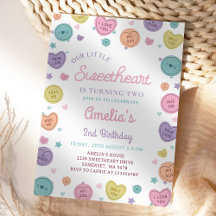 Sweetheart Candy Valentine Einladung zum Geburtsta