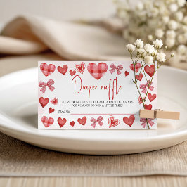 Sweetheart Diaper Raffle Baby Shower Ticket Begleitkarte
