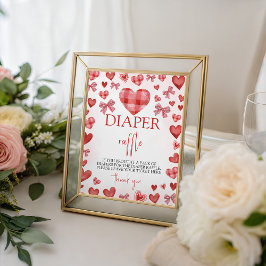Sweetheart Diaper Raffle Sign for Baby Shower Sockelschild