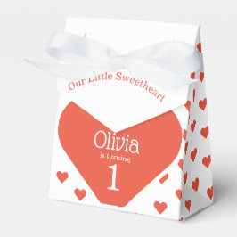 Sweetheart First Birthday Party Red Heart Zelt Geschenkschachtel