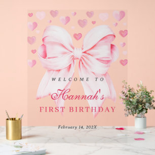 Sweetheart First Birthday Willkommen Akryllische Z Acrylschild